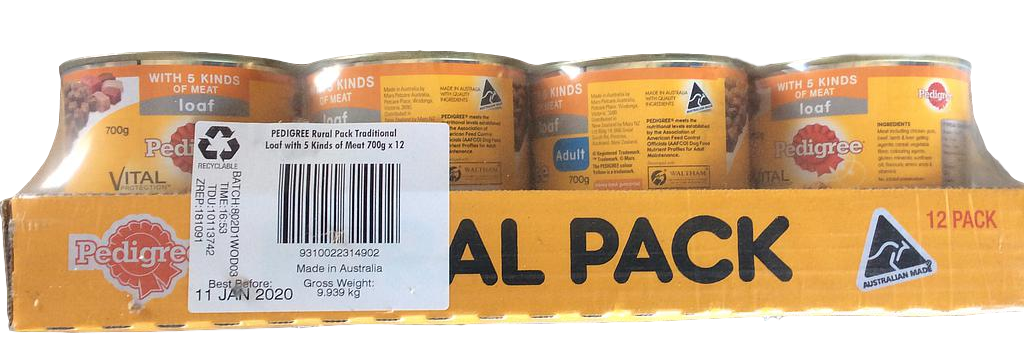 Pedigree Cans 700g x 12