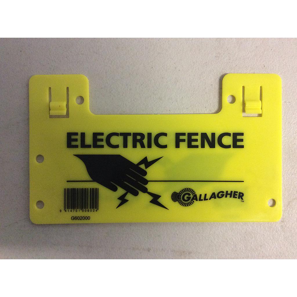 Electric Fence Warning Sign