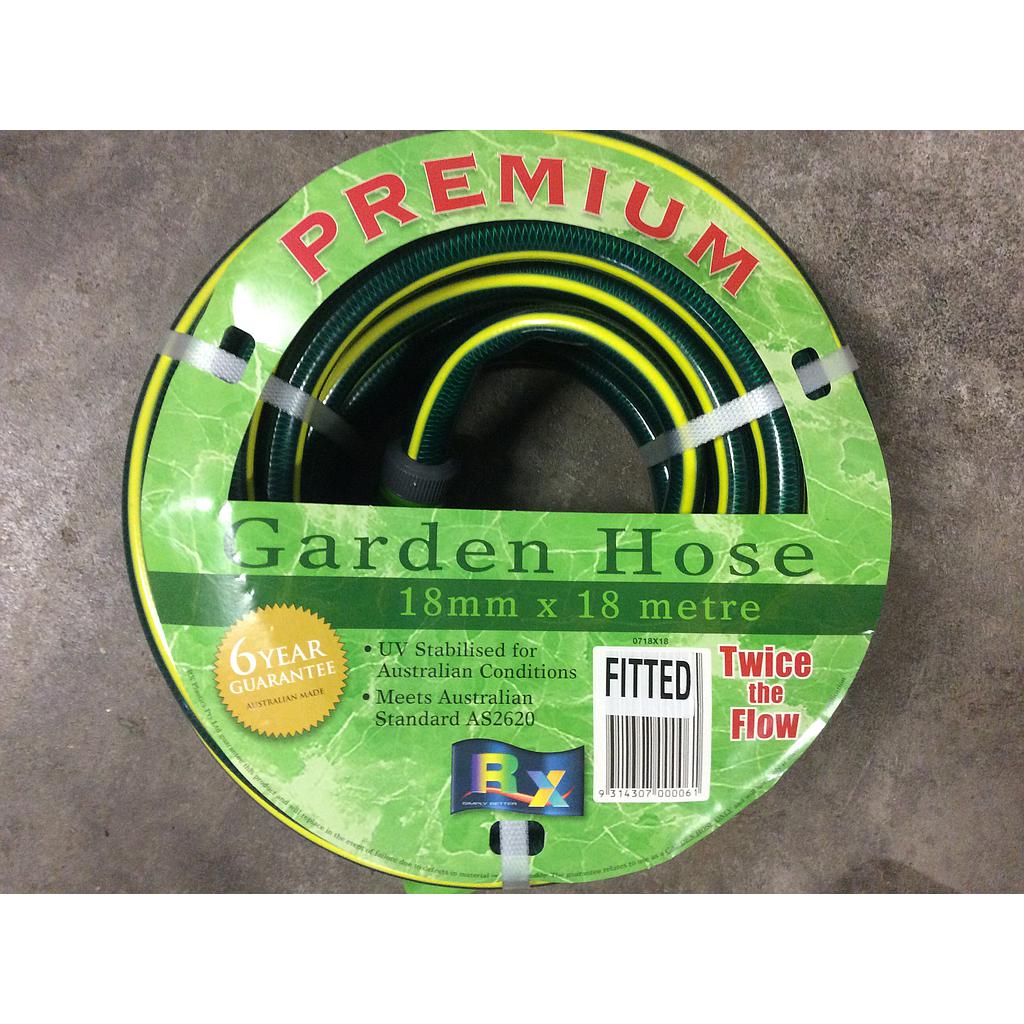 Garden Hose 18mm x 18mtr Fitted