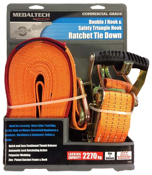 Ratchet Tie Down 9m x 50mm