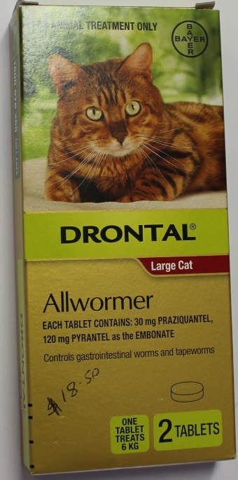 Drontal Cat Wormer 6kg 2's
