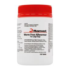 Ranvet Dog Wormer 25kg 100s